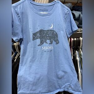 Life Is Good Light Blue Mama Bear Tee
